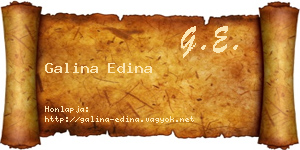 Galina Edina névjegykártya