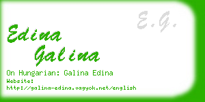 edina galina business card